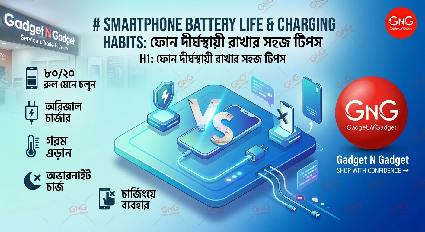 Smartphone Battery Life & Charging Habits: ফোন দীর্ঘস্থায়ী রাখার সহজ টিপস