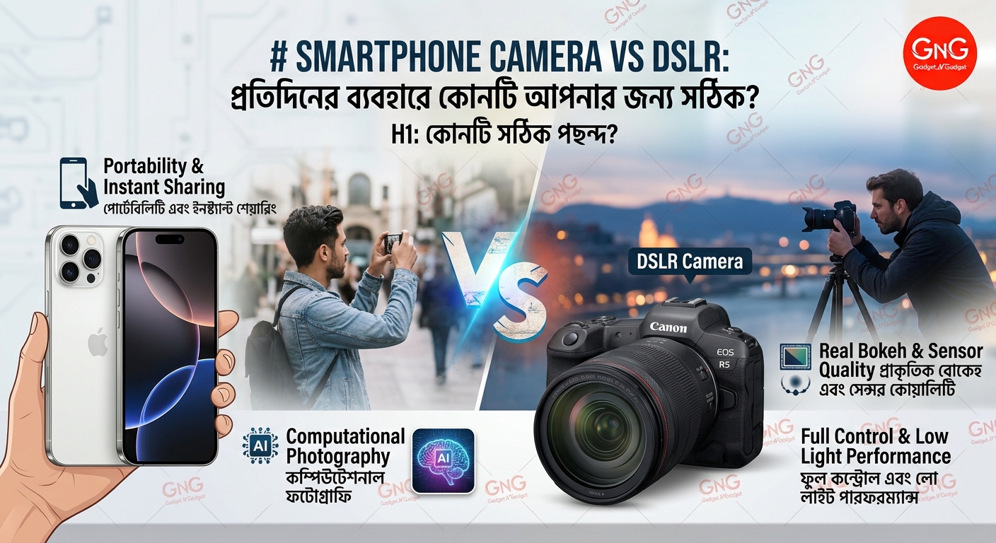 Smartphone Camera vs DSLR: প্রতিদিনের ব্যবহারে কোনটি আপনার জন্য সঠিক?