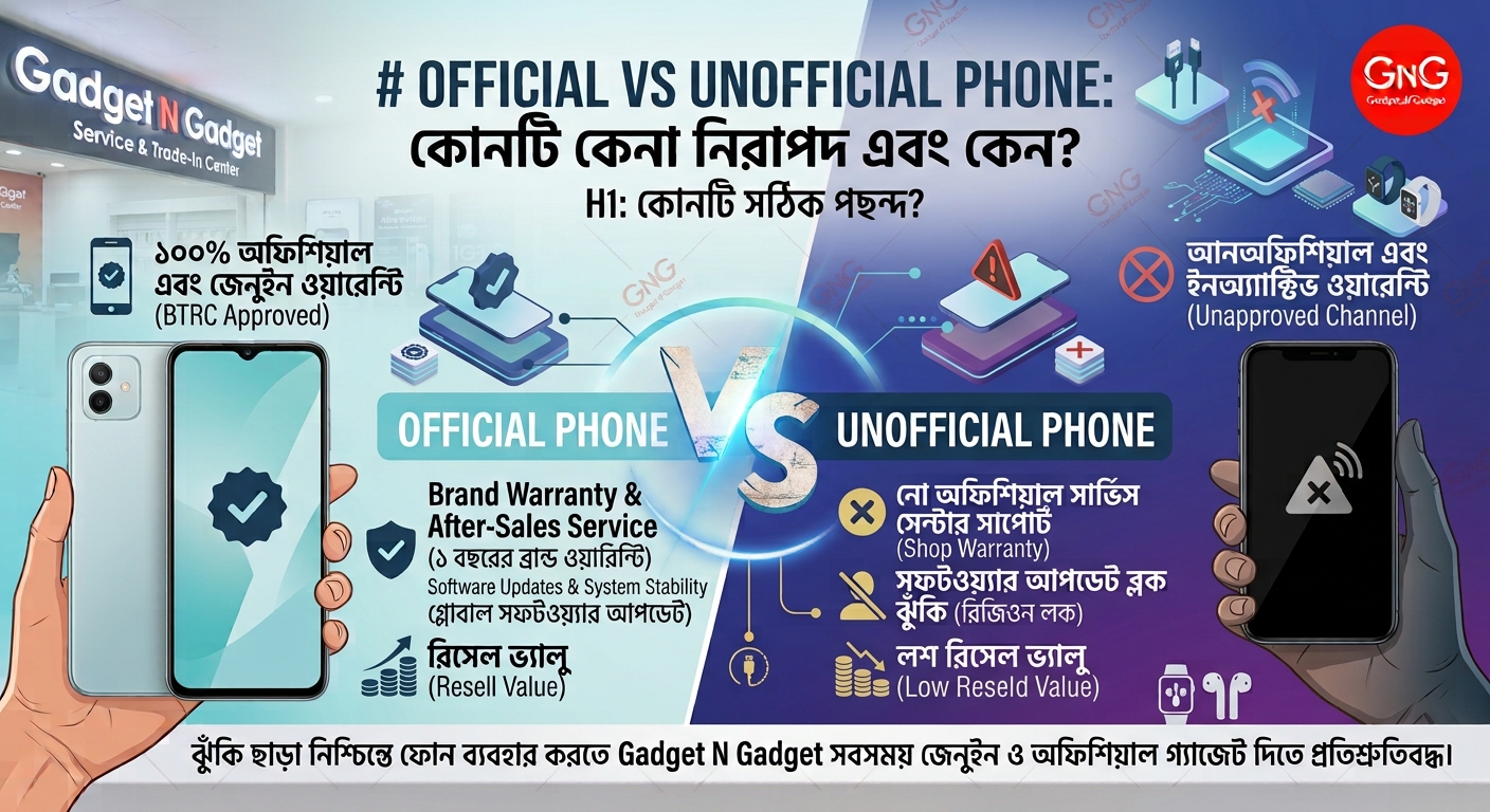 Official vs Unofficial Phone: কোনটি কেনা নিরাপদ এবং কেন?
