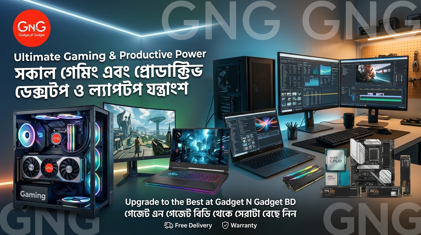 বিশ্বের সবচেয়ে শক্তিশালী কনজুমার পিসি কম্পোনেন্টস এখন অবিশ্বাস্য দামে Gadget N Gadget-এ!